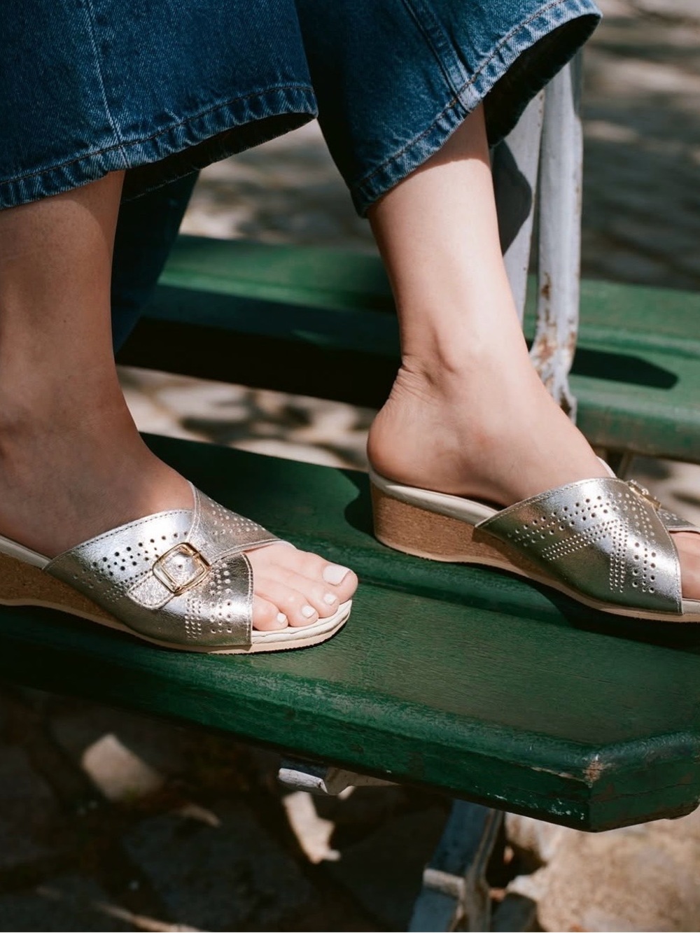 NWT Worishofer silver mule